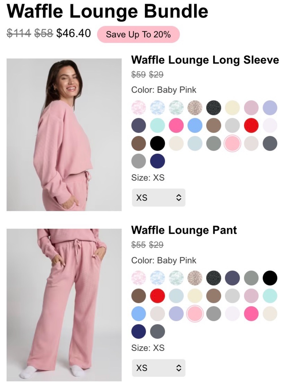Pink Waffle Set - Picture 2 of 7